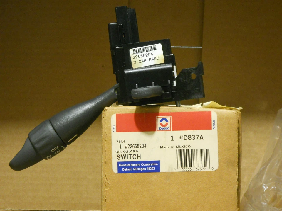 Grand Am 1996-98 sem controle de cruzeiro Novo OE Sinal de seta/interruptor de farol D837A - Imagem 2 de 3