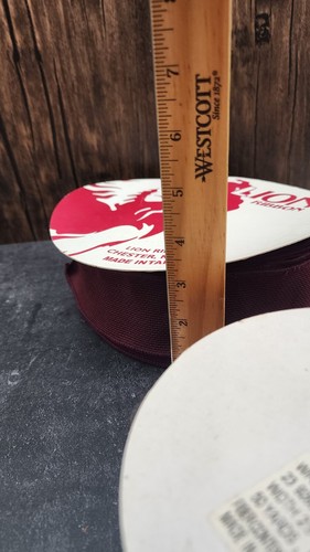 Vintage Lion Wired Ribbon Spools Ambre Red And Deep Red Set Of 2 - Picture 8 of 11