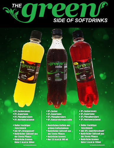 Botella 1L | Green Cola | incl. depósito | cafeína natural | endulzada con stevia - Imagen 3 de 3