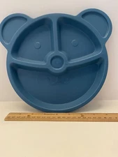 Your Zone Child's Divider Food Tray, Blue Bear, New