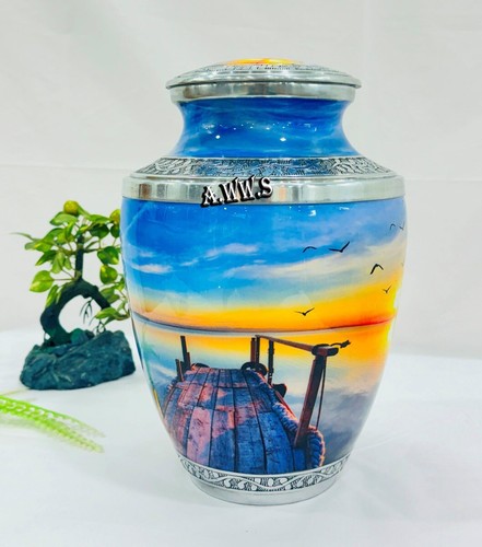 Dock of the Bay Sunset Cremation Urns for Adult Ashes for Human Ashes with Match - Picture 2 of 13