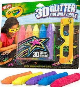 Download Crayola 3D GLASES+Glitter Multi Color Washable Sidewalk Chalk Art colorful draw 71662351014 | eBay