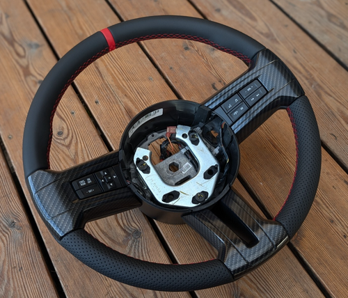 Volant CUIR NEUF pour Ford Mustang 2010-2014 Shelby GT500 couleur carbone - Picture 13 of 17