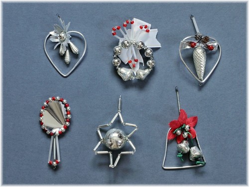 Konvolut 6 x Gablonz CBS um 1960 TOP Retro Spiegel Glocken mirror bells TOP - Bild 1 von 2
