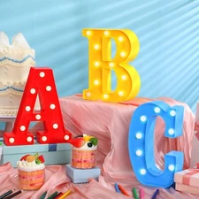 3 Pcs Large LED ABC Preschool Graduation Party Decor Friend Street Party Tabl...