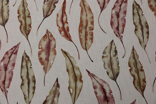 HARLEQUIN CURTAIN FABRIC DESIGN "Kinina" 1.4 METRES MANDARIN/FIG LINEN BLEND - Picture 5 of 6