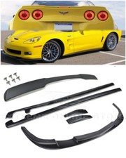 Zr1 Style Front Lip Side Skirts Rear Spoiler Combo Kit For 05-13 Corvette C6 Z06 Zr1 Style Front Lip Side Skirts Rear Spoiler Combo Kit For 05-13 Corvette C6 Z06