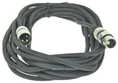 PACCS 10 m Mikrofonkabel 3 pol Schwarz XLR Ganzmetall Stecker DMX Mikrofon Kabel OFC