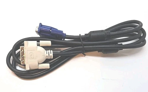 6 Feet DVI-A Analog Male to VGA Male Cable ROHS 2M 6Ft. Pre-owned