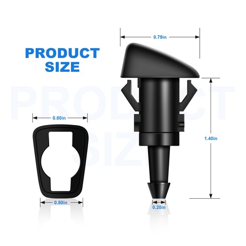 2X Boquilla de pulverización de líquido limpiaparabrisas para Chrysler PT Cruiser 2001-2010 - Imagen 6 de 8
