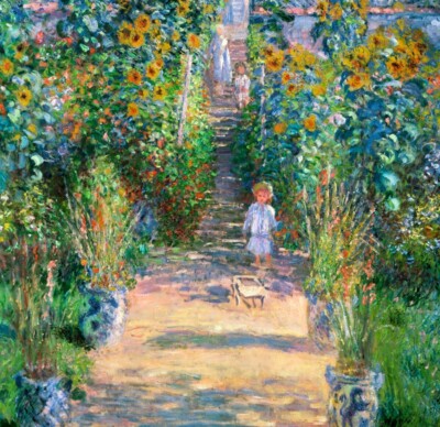クロード・モネ、The Artist's Garden at Vetheuil Monet, The Artist's Garden at Vétheuil 11 x 14 Print