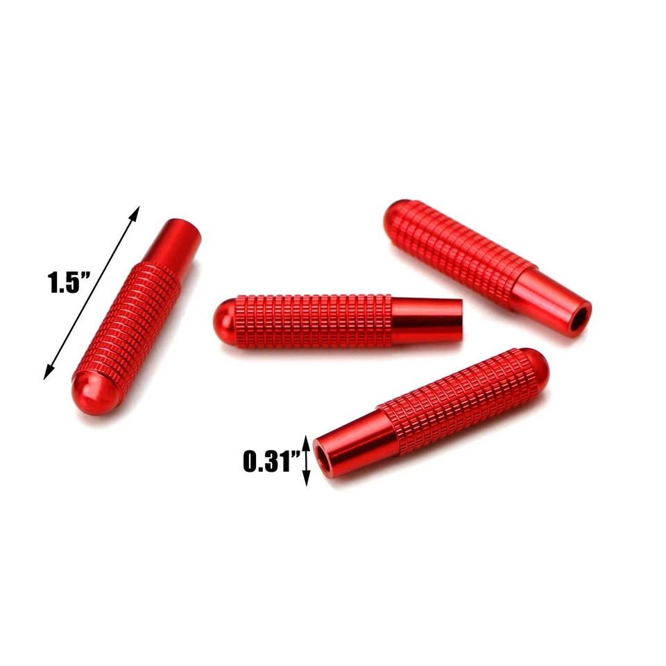 Red Alloy Bolt on Door Lock Pin Knobs Trim For Mercedes Benz C E GLC GLE Class — 第 4/4 张图片