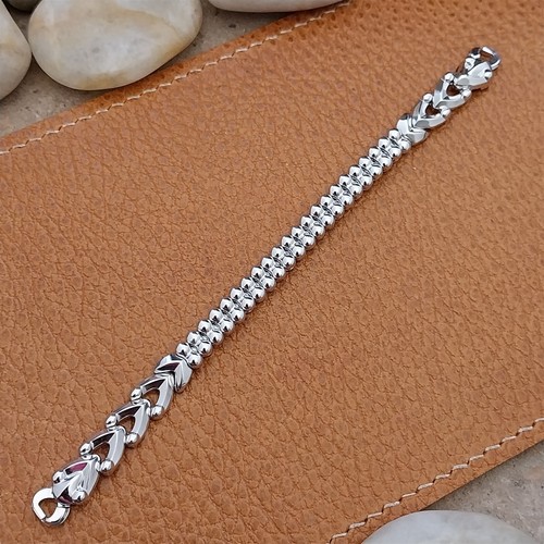 Vintage 1950s JB Champion White Gold Filled Ladies Hearts Cocktail Watch Band - Picture 5 of 9