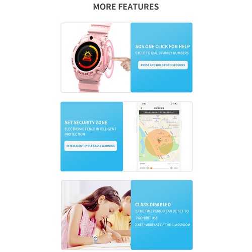 Kids Smart Watch Camera Activity Tracker SOS Call Phone Watches For Boys Girls - 第 9/16 張圖片