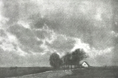Romantische Landschaft ''Vor Dem Regen'' 1912 von Albert Meyer