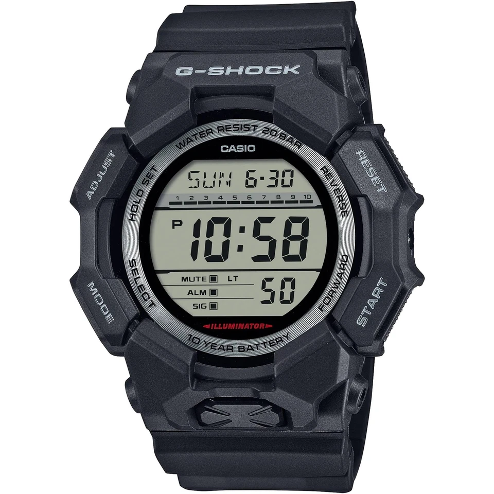 Casio Men's Watch G-Shock World Time Black Bio-Based Resin Strap Digital GD010-1