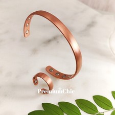 Magnetic Bracelet  Ring PURE COPPER Arthritis Pain Therapy Fashion Cuff - Rose