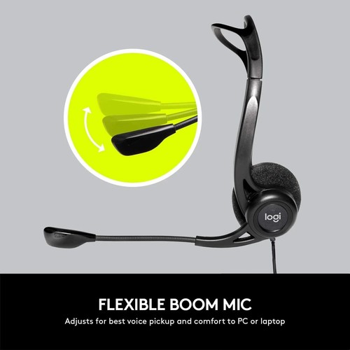 Logitech 960 USB Kopfhörer Stereo-Headset Verstellbares Mikrofon Kabelgebunden - Afbeelding 11 van 13