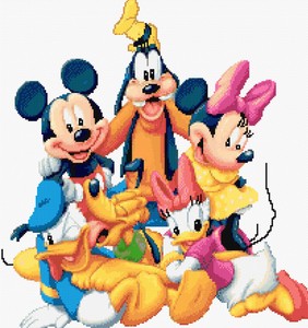 Mickey Friends Counted Cross Stitch Kit Disney Personnages De Dessins Animes Ebay