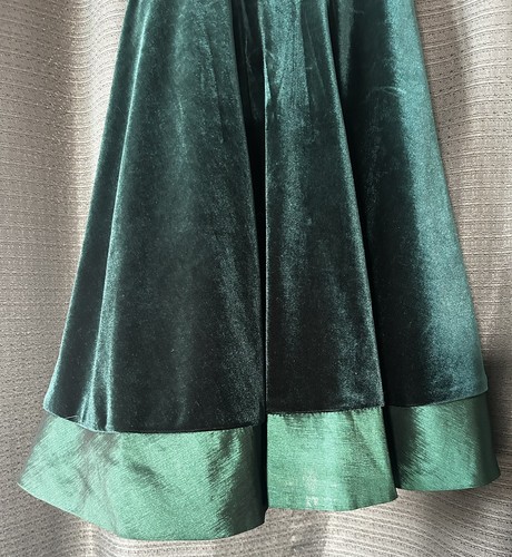RARE EDITIONS Girls Green Velvet Rhinestone Embellished A-line Dress Holiday 6X - Picture 3 of 8