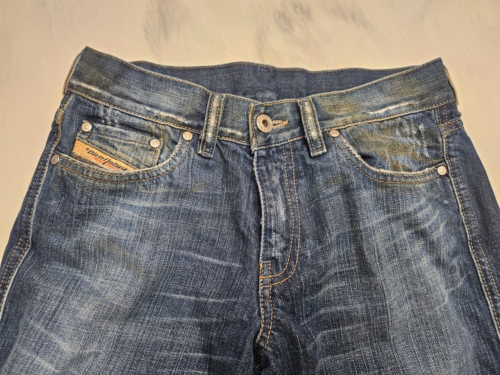 Diesel Jeans Men W27 Zathan Selvedge Distressed Bootcut Button Fly Y2K Vintage - 第 3/7 張圖片