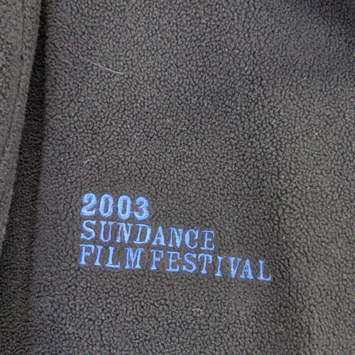 Kenneth Cole Stir The Air Full Zip Fleece Jacket Mens M Black 2003 Sundance Film - Picture 4 of 13