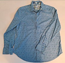 Robert Graham Waters Aqua Men's Size XL Classic Fit Stretch Button Down Shirt