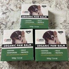 3 Pack Clanda Vets Preferred Organic Paw Balm 3.4oz Cracked Dry Paws