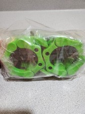 Olympic Barbell Collar Pair of 2" Inch Pro ABS Locking Green Clamps