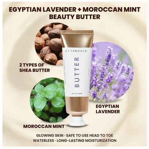NEW 54 Thrones Hand + Body Butter Egyptian Lavender + Moroccan Mint 1.7 oz - Picture 8 of 8
