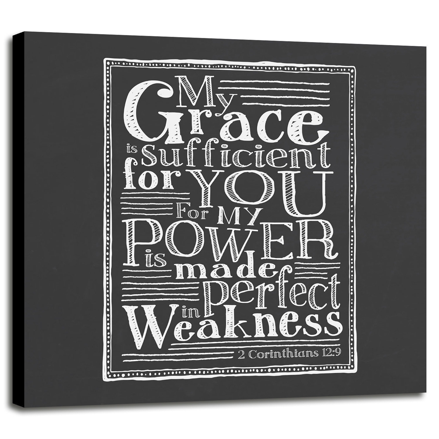 Winston Porter 'My Grace is Sufficient' Textual Art Winston Winston Winston Porter 'My Grace is Sufficient' Textual Art 67ac7c