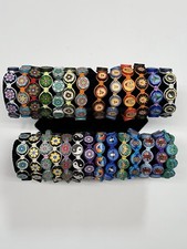 NEW 50 Pieces Polymer Clay Bracelets Adjustable Assorted Designs Sun Moon Flower