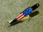 Manhattan Ballpoint Twist Pen with Stars and Stripes Body & Gold & Black Trim — photo 4