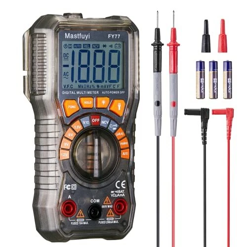 Digital Multimeter Ncv Contactless Multi Tester Battery Tester Autoranging Tests
