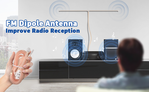 FM Dipole Antenna Indoor T Shape &300 Ohm to 75 Ohm Transformer for Yamaha Denon - Picture 11 of 16