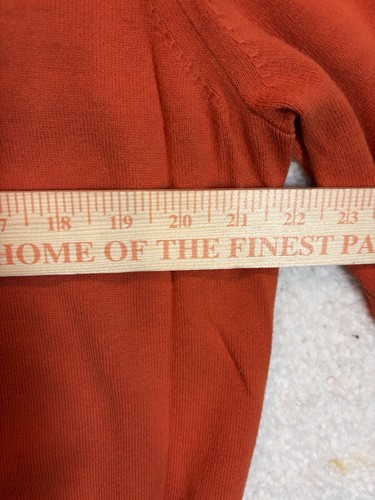 Nautica Youth Boy's 1/4 Zip Sweater Size L Long Sleeve 100% Cotton Orange - Picture 10 of 16