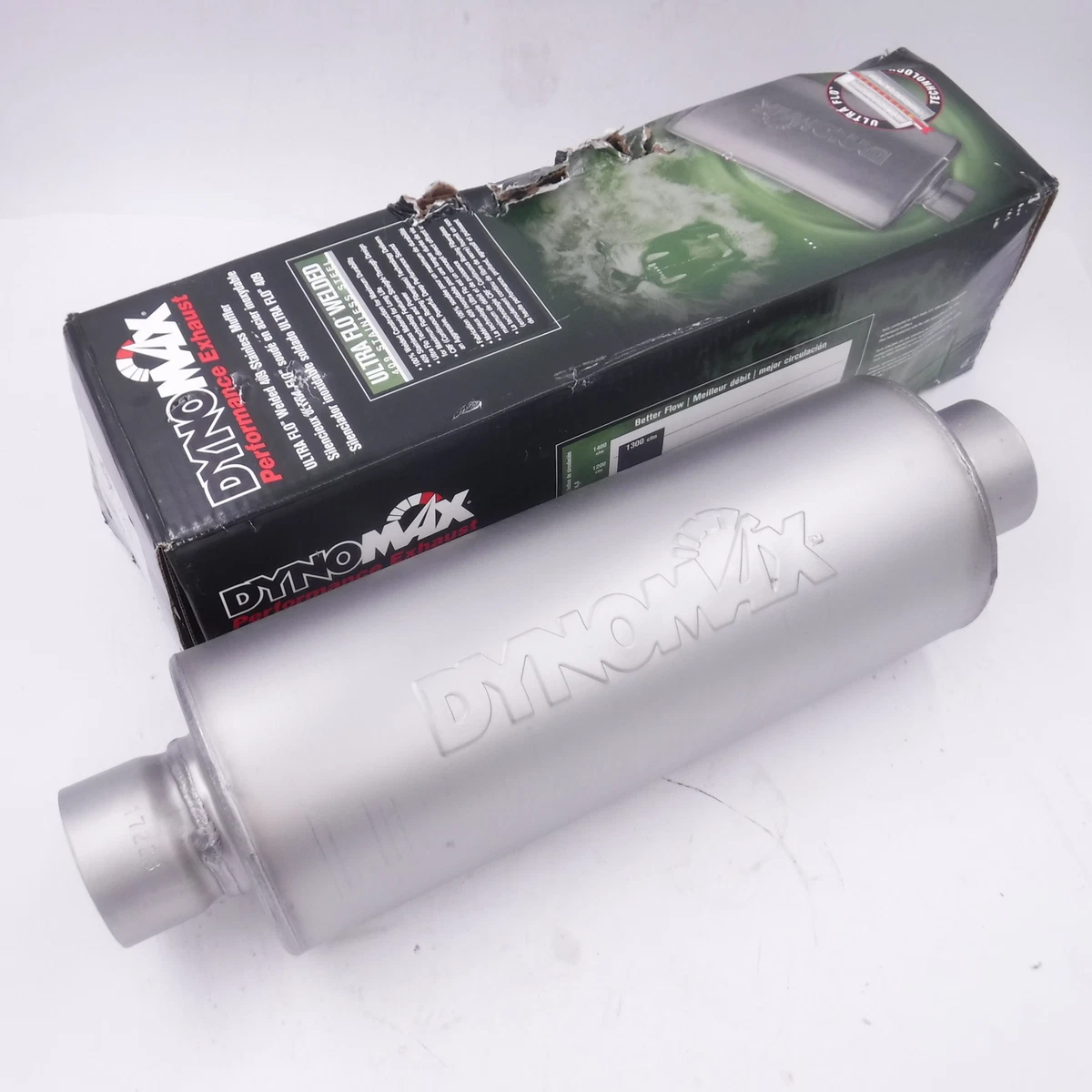 DynoMax® Exhaust Ultra Flo® SS Polished Muffler Sound, 52 OFF