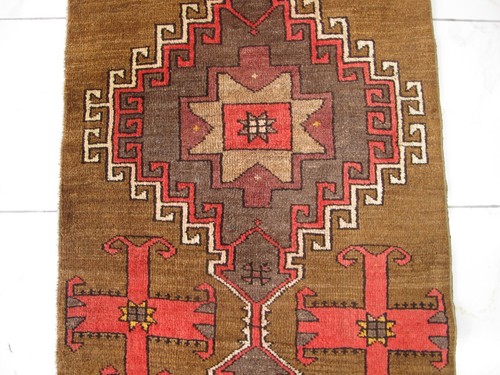 3x10 Vintage Handmade Wool Runner Rug,Oriental Turkish Tribal Runner Farmhouse - Picture 3 of 18