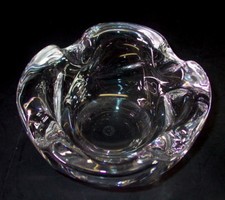 Cristallerie Lorraine France  Frankreich - massive  Kristallglas  Glasschale