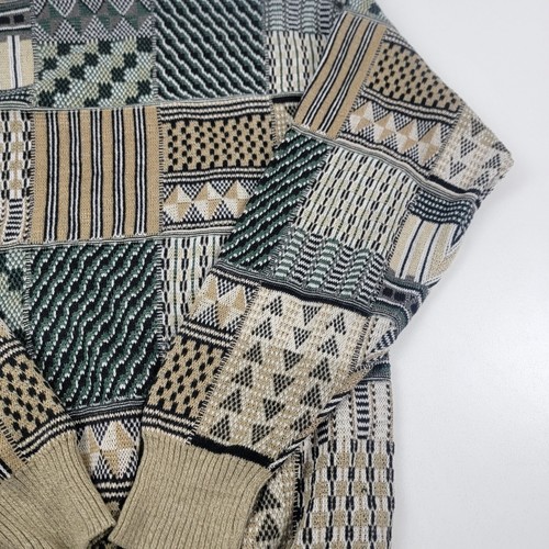 Vintage 90s Tricots St Raphael Granpa Sweater Mens L Multicolor Geometric Union - Picture 15 of 15