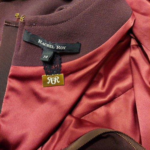 Rachel Roy Purple Boatneck Short Sleeve Dress Size 14 - Picture 4 of 5