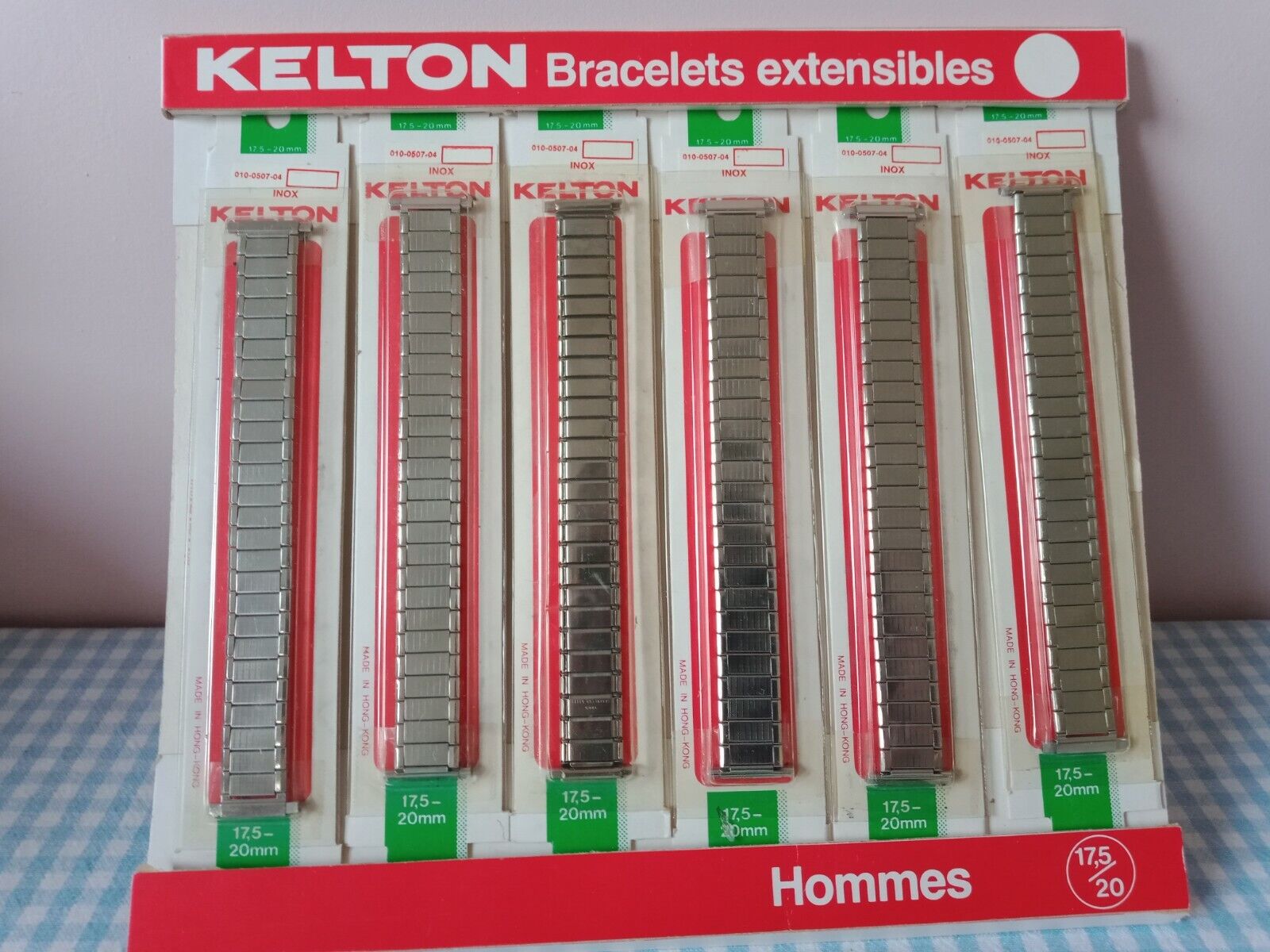 bracelets de montres  extensibles  pour hommes (  MARQUE KELTON  INOX 20 MM ) 