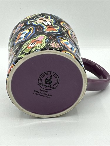 VTG Disney Parks Quilted Coffee Mug Mickey 7 Friends Day of the Dead Candy Skull - Picture 3 of 4