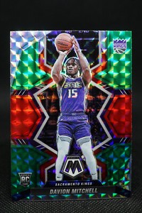 2021-22 NBA Panini Mosaic Choice Red and Green #208 Davion Mitchell RC ROOKIE