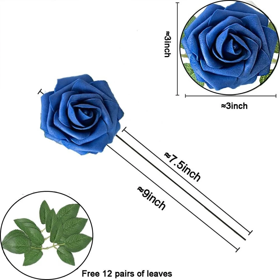 Dusty Blue and White Silk Rose Bouquet for Weddings and Events Decor - Image 2 of 4