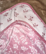 Gerber Modern Moments Baby Blanket Pink Reversible Waffle Soft Floral