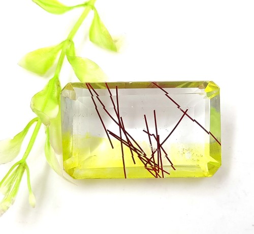 New Year Offer 130.60 Ct Bi-Color Quartz Emerald Cut EGL Certified Gemstone NMH - Picture 4 of 7