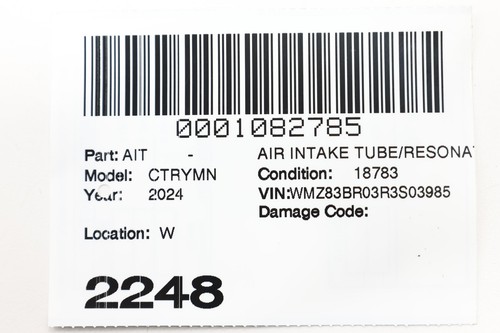 2017 - 2024 MINI COUNTRYMAN F60 INTERCOOLER AIR COOLER INLET PIPE HOSE OEM - Picture 19 of 19