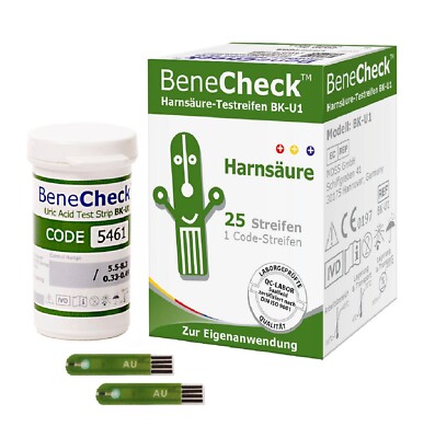 BeneCheck Harnsäure Teststreifen BK-U1-25 pro Packung 25 Stück