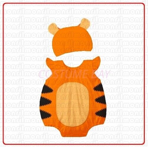 Boys Girls Baby Romper Animal Cartoon Costume Bodysuit Outfit Jumpsuit Set Hat - Picture 21 of 68